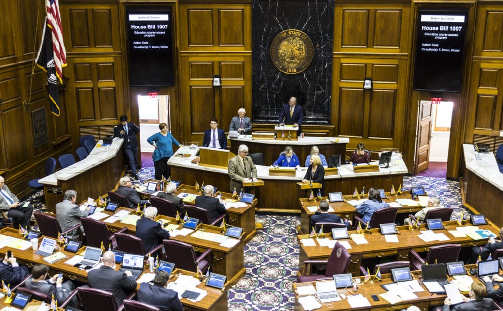 Indianapolis - April 2017: Indiana State House of Representatives in session. 
