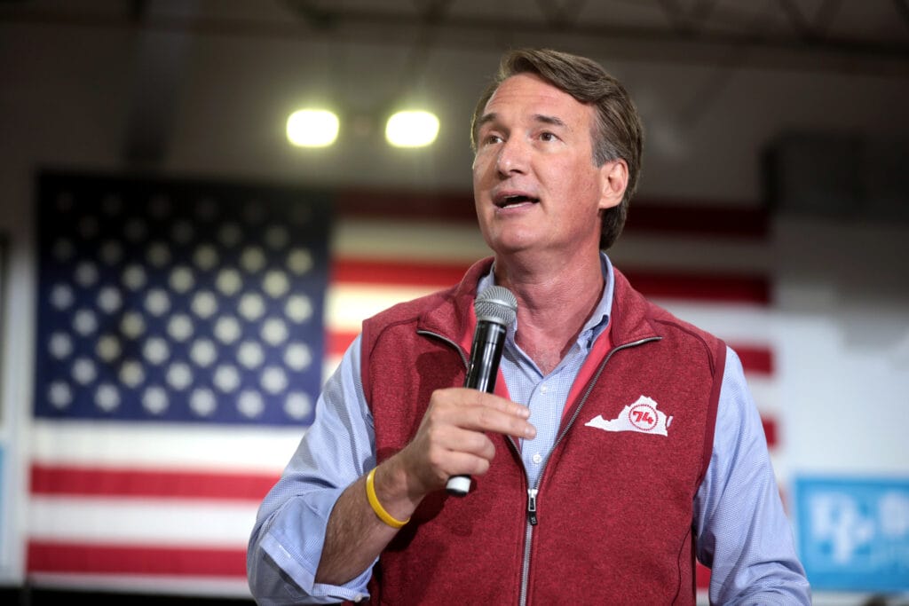 Gov. Glenn Youngkin of Virginia speaking at a campaign rally in Scottsdale, Arizona. (2022) Photo by Gage Skidmore