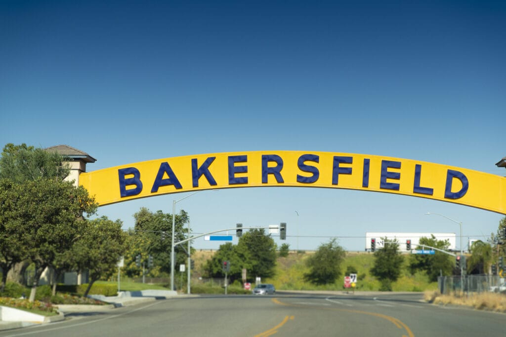 Bakersfield sign in Bakersfield, California.