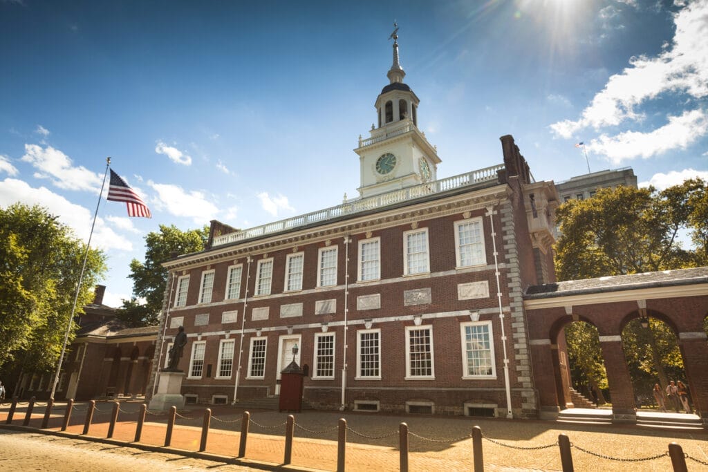 Philadelphia: Independence Hall birthplace of both the Declaration of Independence and the Constitution. 