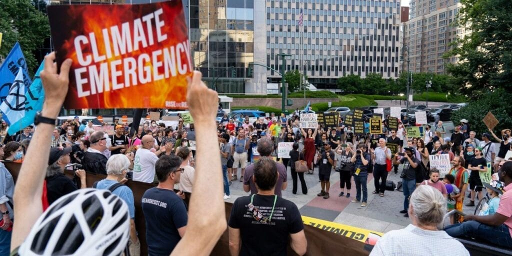 Extinction Rebellion NYC stages a protest against SCOTUS amending the 