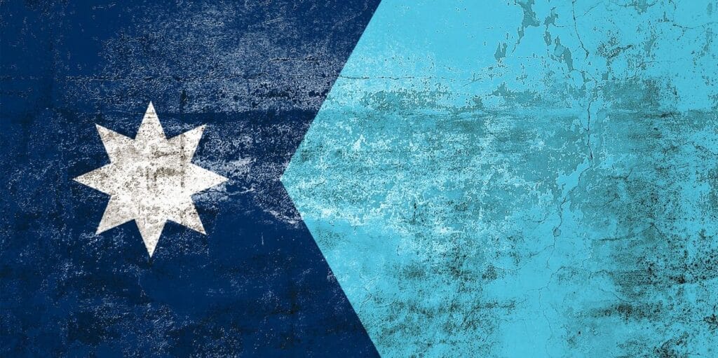 Dirty Minnesota State Flag. 